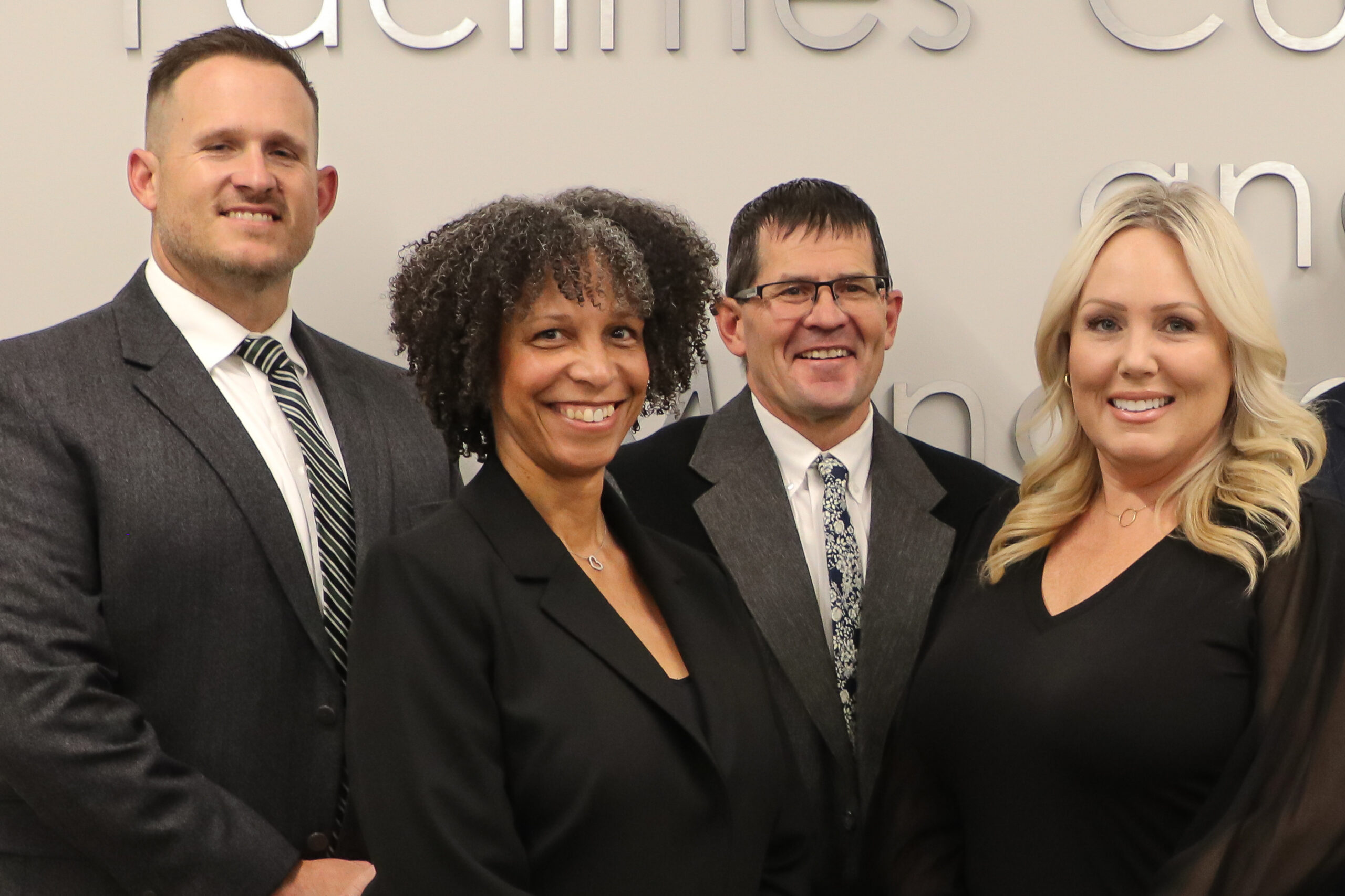 Construction Management Team - Left to right - Randy Mellor, Denise Austin, Darrell Hunting, Jill Rafferty